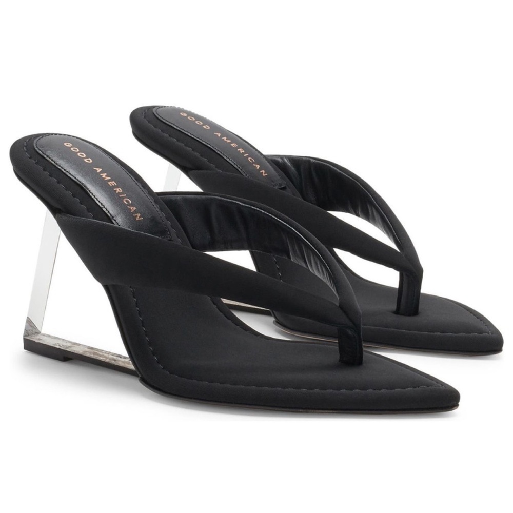 Good American Cinder-F*cking-Rella Neoprene Wedge 13 Black